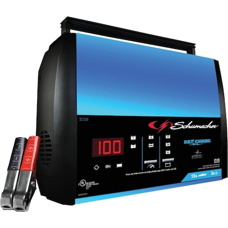 Schumacher Electric Fully Automatic 6V and 12V 15A Auto Battery Charger SC1359